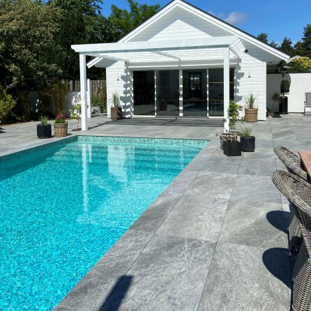 Terrassklinker Kvarts Gr� - 20 mm Granitkeramik | Klinkerd�ck